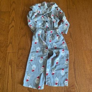 Old Navy Santa Button Up Pajama Set